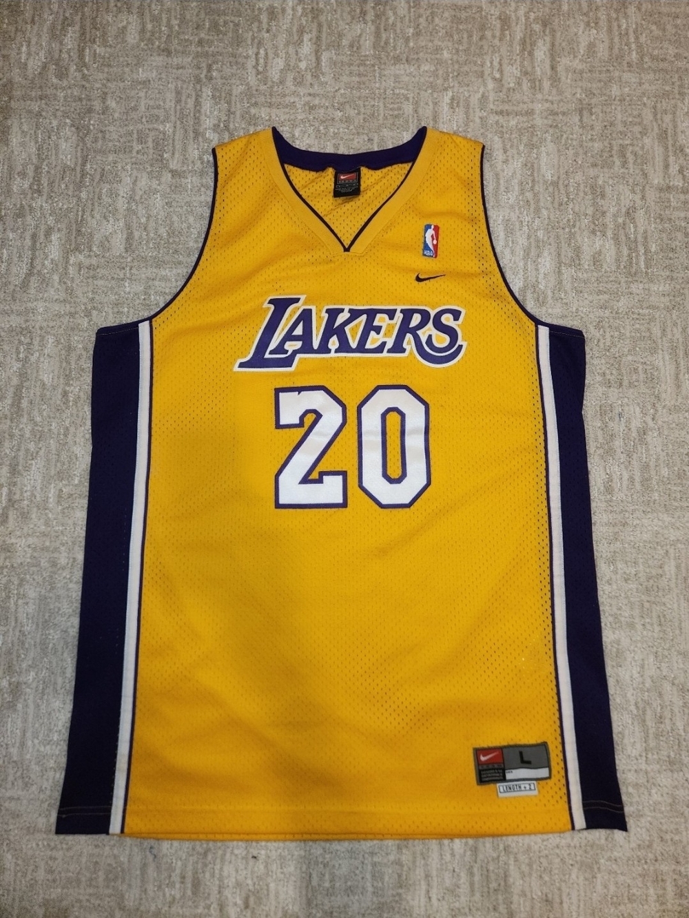 Gary Payton La Lakers Nike Team Apparel Embroidered Men's Size Large Good Condit